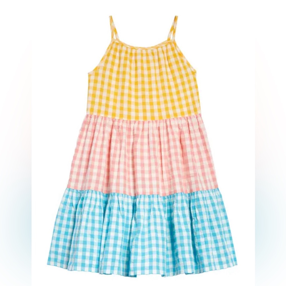 NWT Tucker + Tate Kids' Gingham Tiered Dress -  Size Girls 7